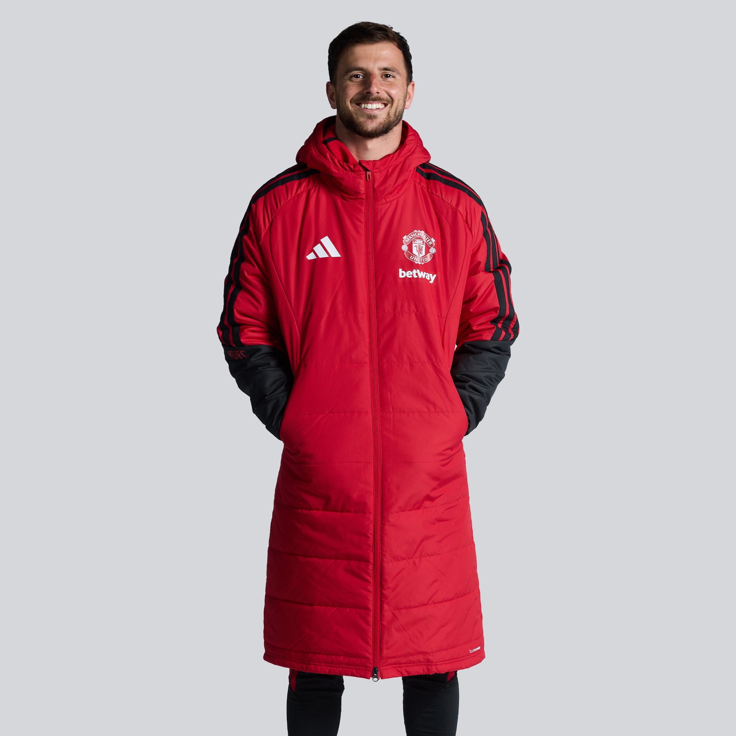 Manchester United 26/27 Training Tiro Authentic Long Coat Red (Sponsored) Red Detail [3-6]