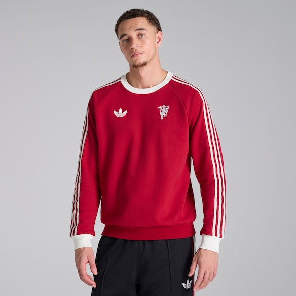 Manchester United x adidas Originals Crew Sweat Red Rouge