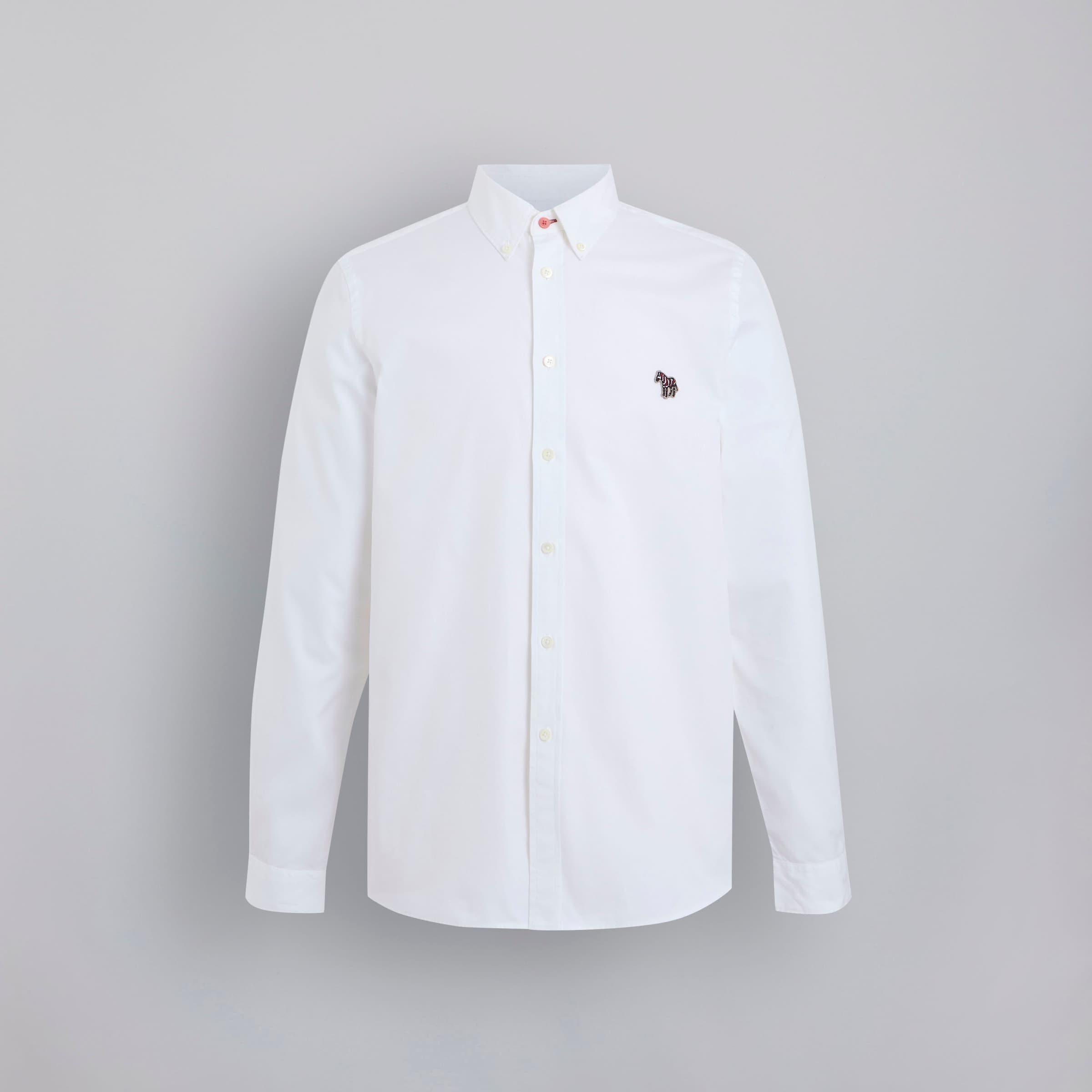 Manchester United x Paul Smith Mens Oxford Shirt White White Detail [6-7]