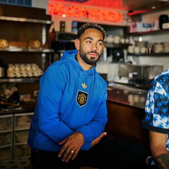 Manchester United x adidas LFSTLR Hoodie Blue Blue
