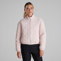 Manchester United x adidas Womens Golf Go-To Quilted Jacket Pink