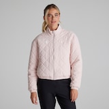 Manchester United x adidas Womens Golf Go-To Quilted Jacket Pink
