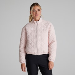 Manchester United x adidas Womens Golf Go-To Quilted Jacket Pink