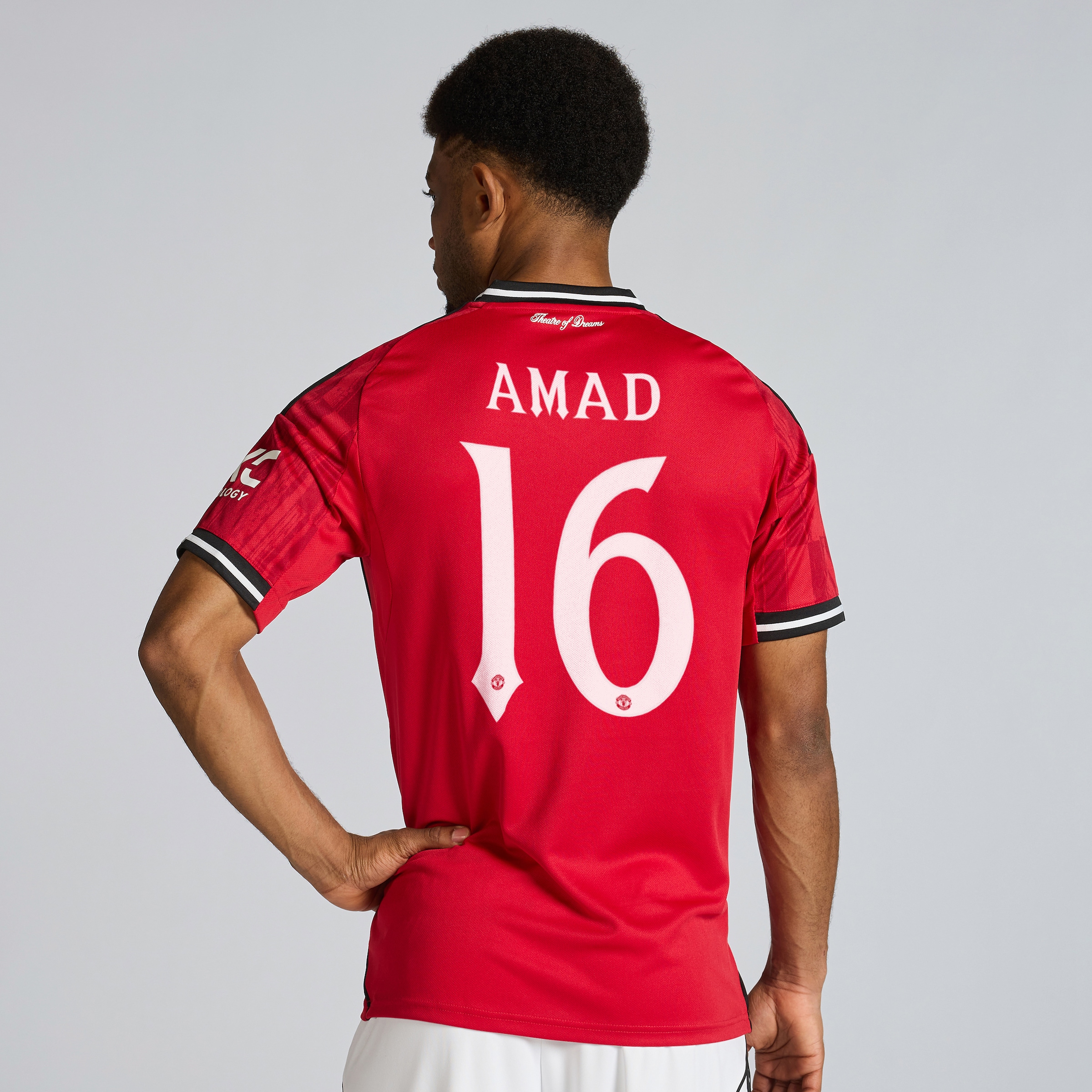 Manchester United 25/26 Home Jersey with Amad 16 Club Priniting Red