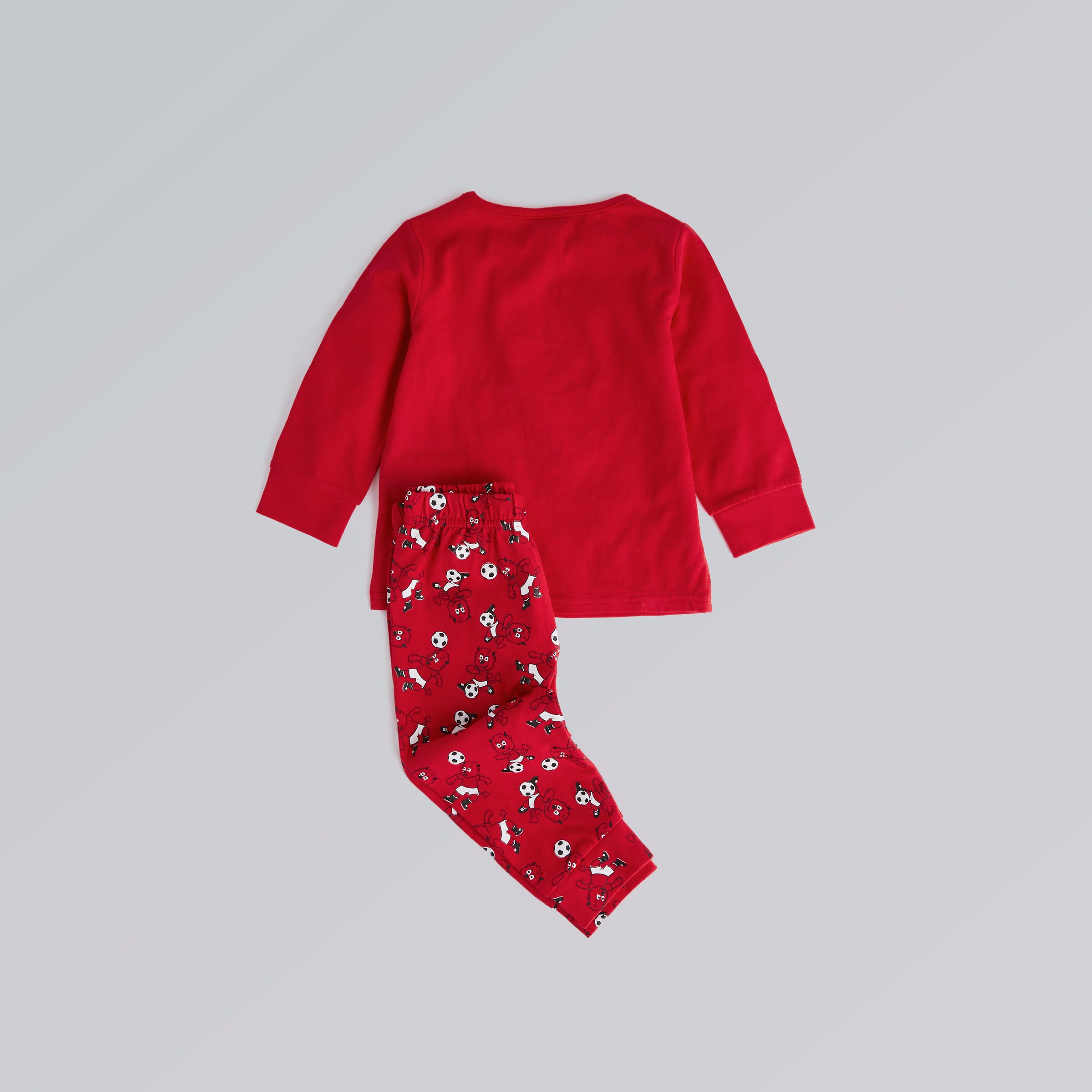Manchester United Baby Long Sleeve Pyjama Top & Pants Set Red Rouge Détail [2-4]