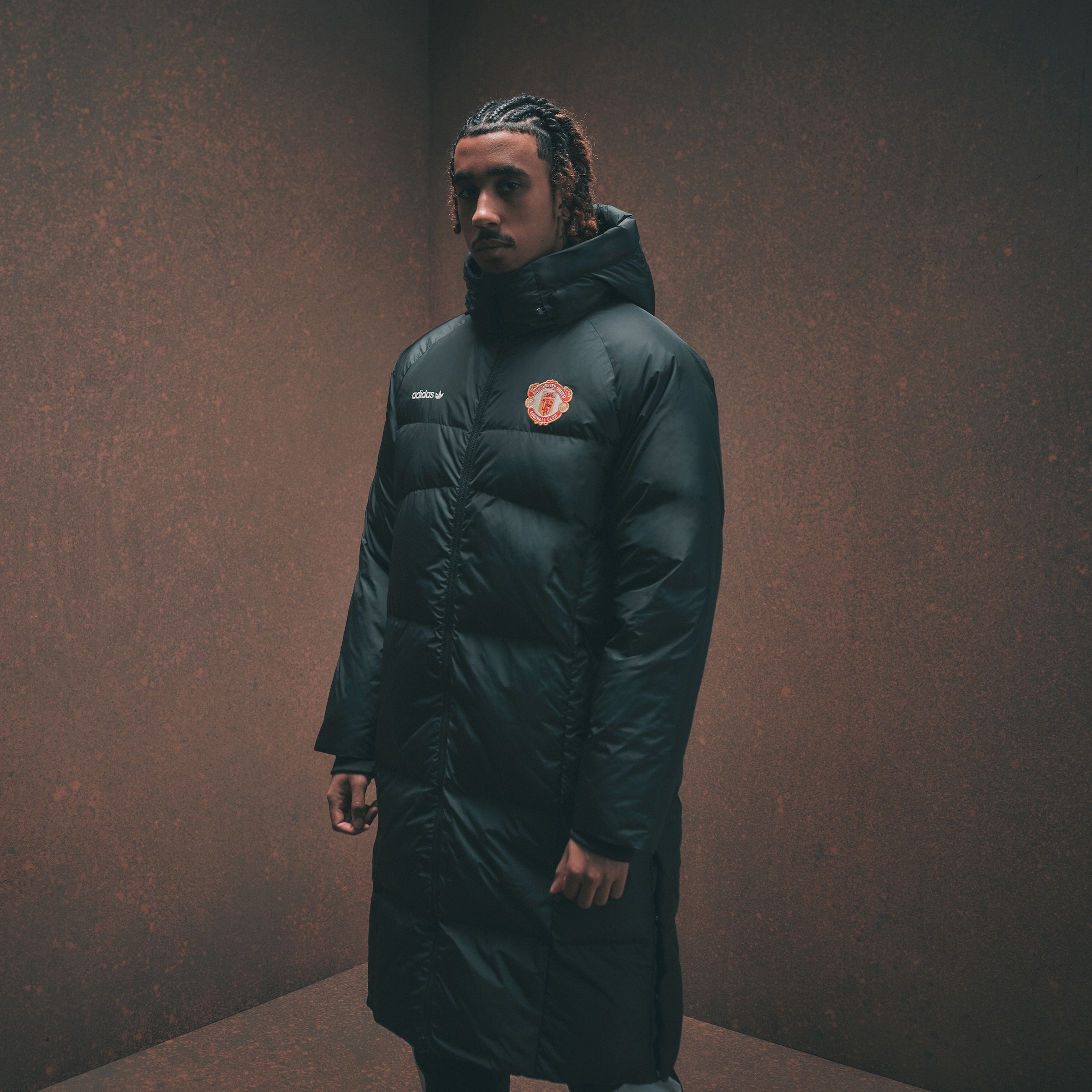 Manchester United x adidas EQT Down Jacket Black Black