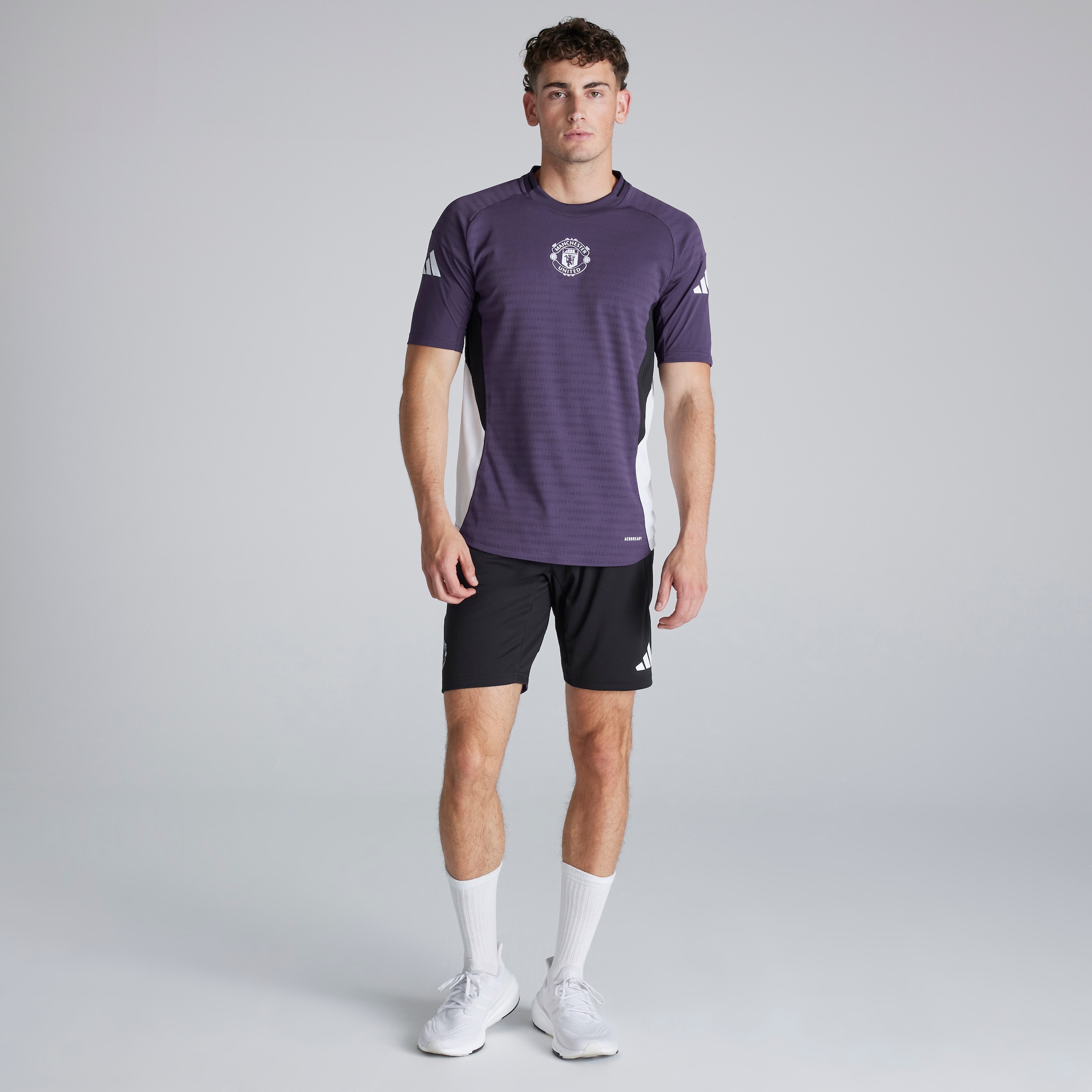 Manchester United Tiro 25 Pro Training Jersey Violet Détail [3-6]