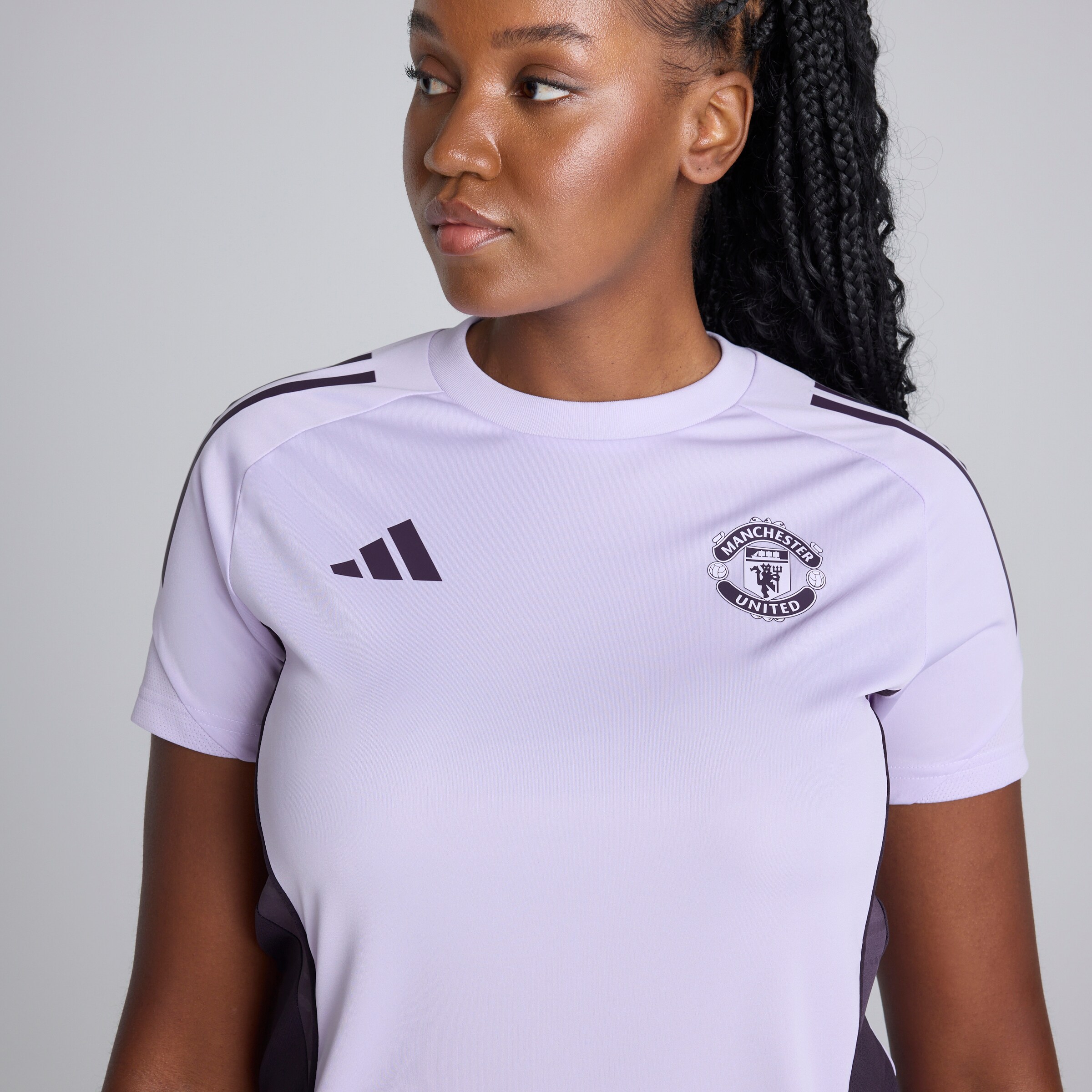 Manchester United Tiro 25 Competition Training Jersey Purple Detail [4-5]