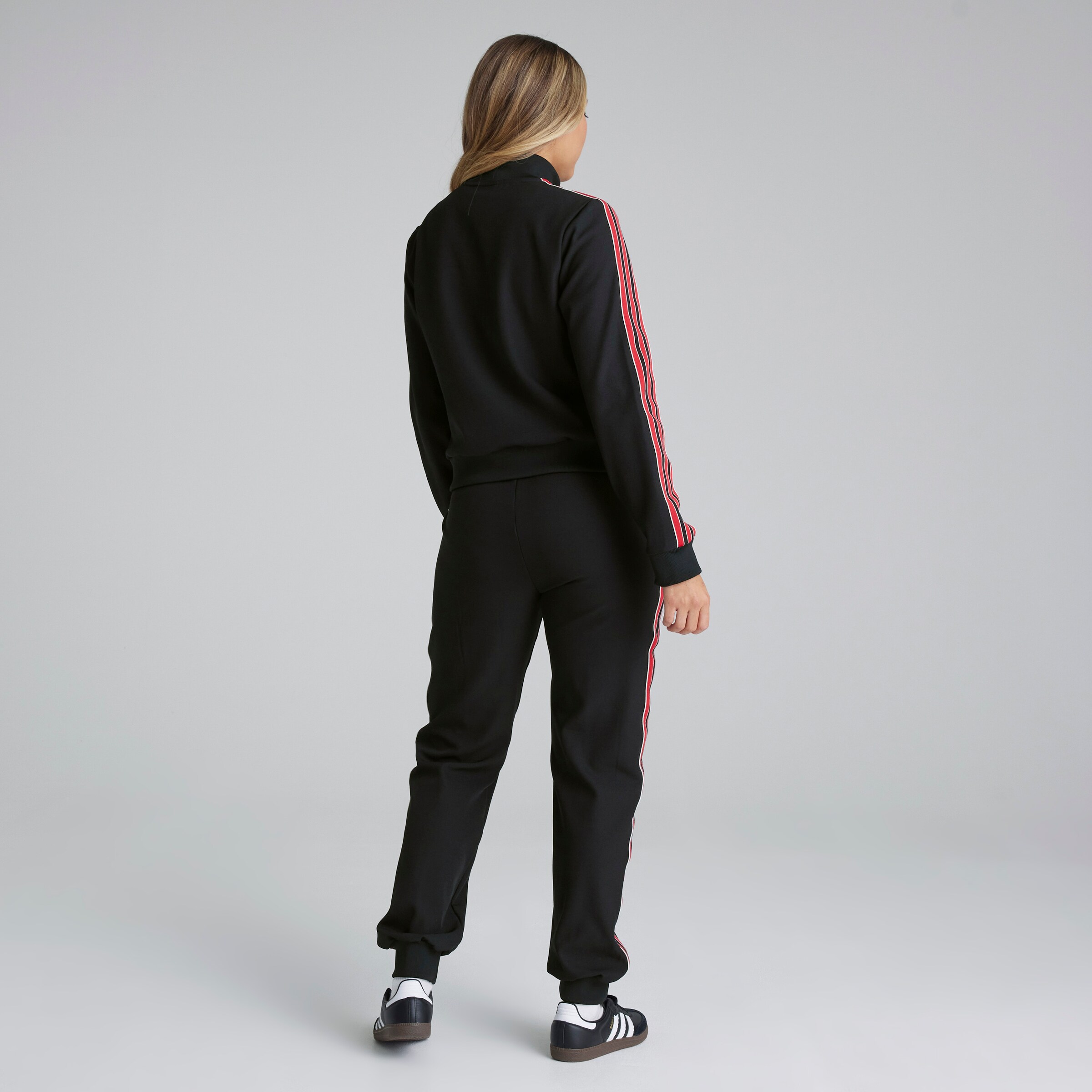 Manchester United x adidas Womens Terrace Icons Track Pants Black Black Detail [2-5]