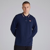 Manchester United Long Sleeve Polo Shirt Navy
