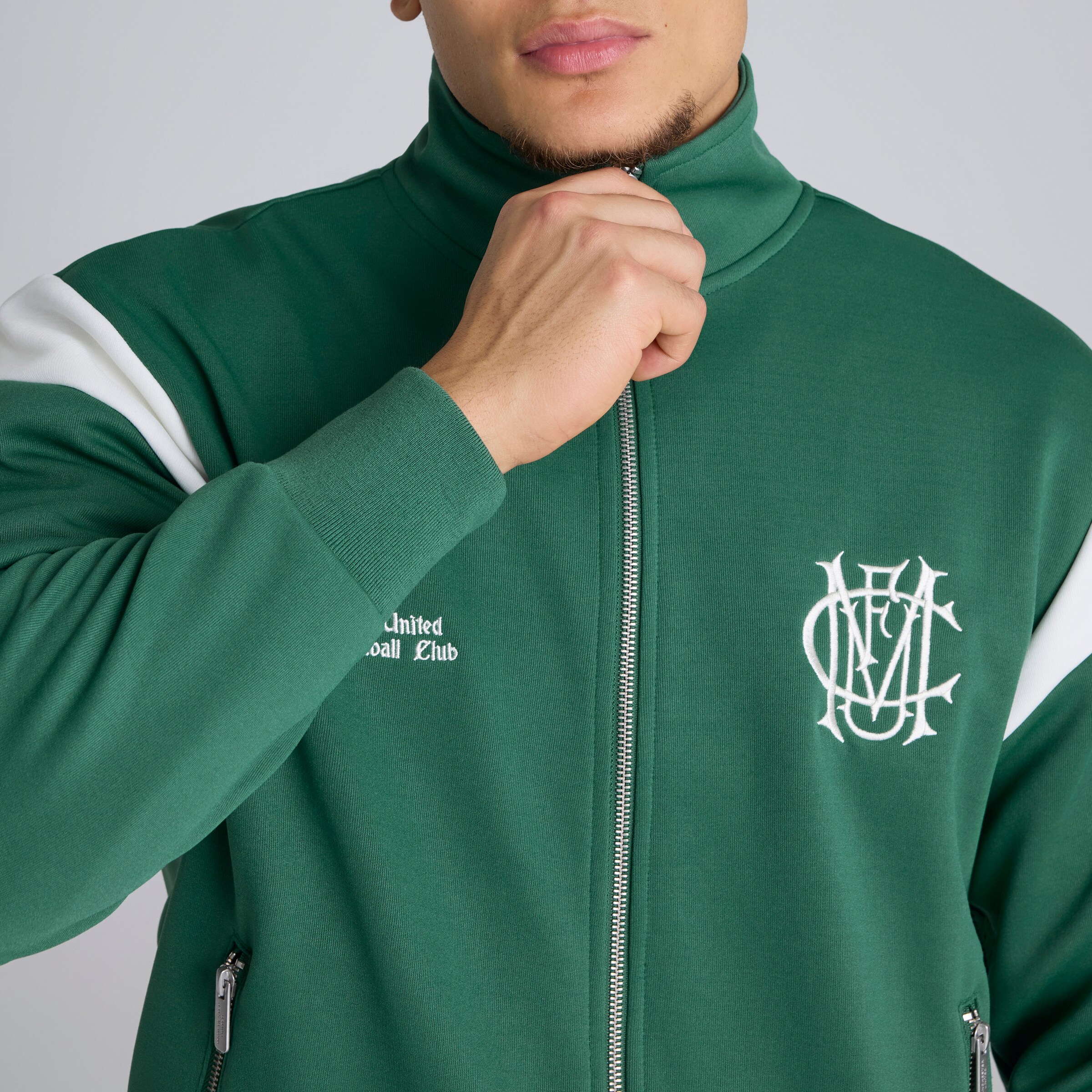 Manchester United Archive Track Jacket Green Green Detail [5-6]