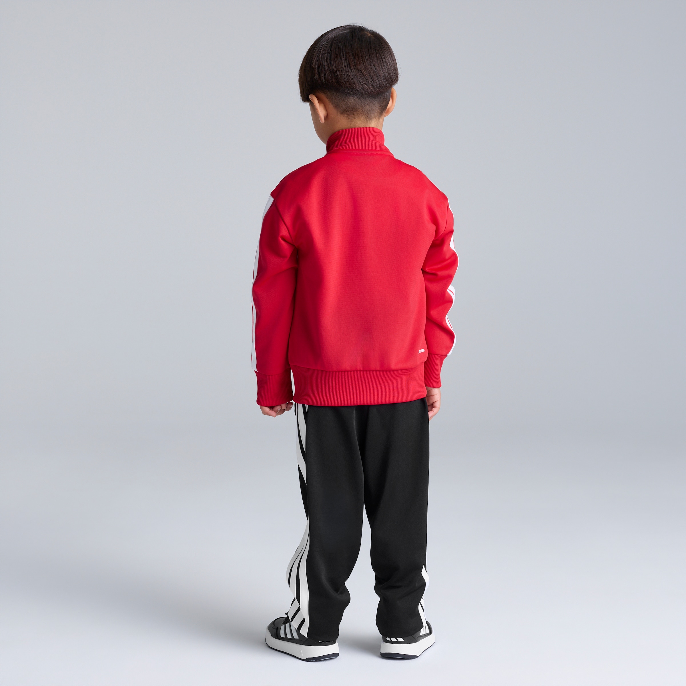 Manchester United x adidas Little Kids Essentials Tibero Tracksuit Red Red Detail [2-6]