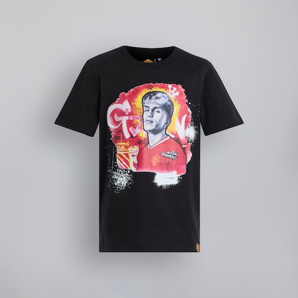 Manchester United Kids Graffiti Garnacho T-Shirt Black Black