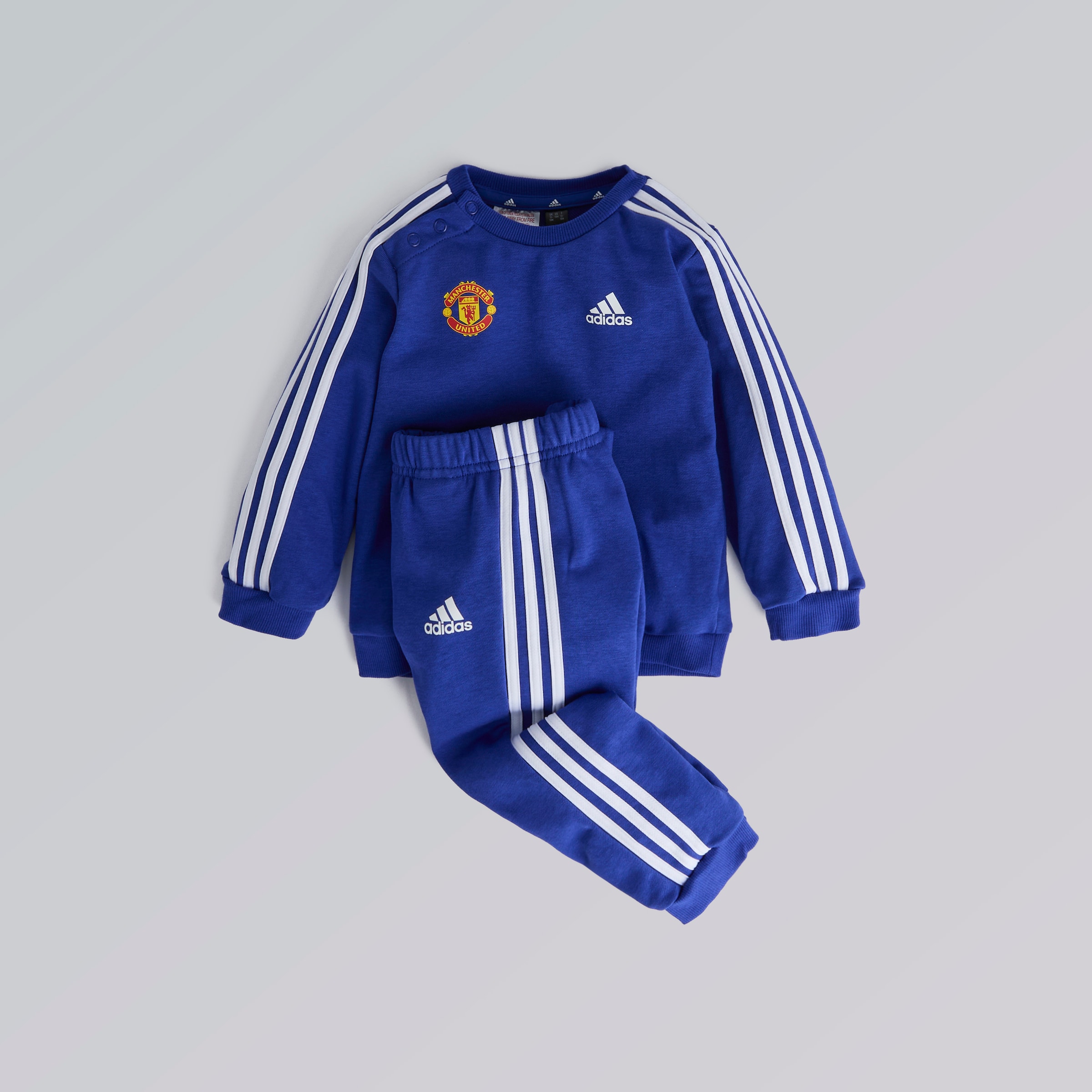 Buy Manchester United x adidas Infant Essentials 3 Stripes Jogger Set Blue Manchester United Store