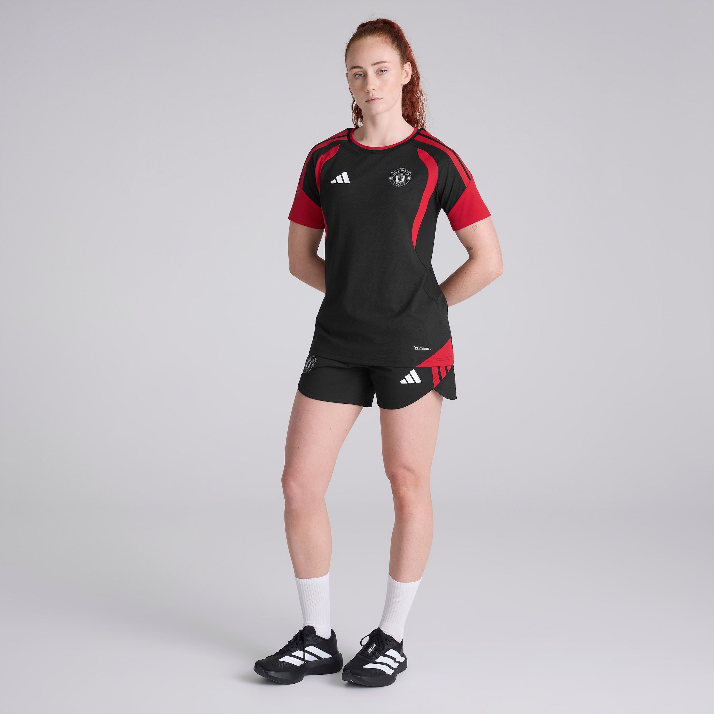 Manchester United Womens 26/27 Training Tiro Authentic Jersey Black Black Detail [3-5]
