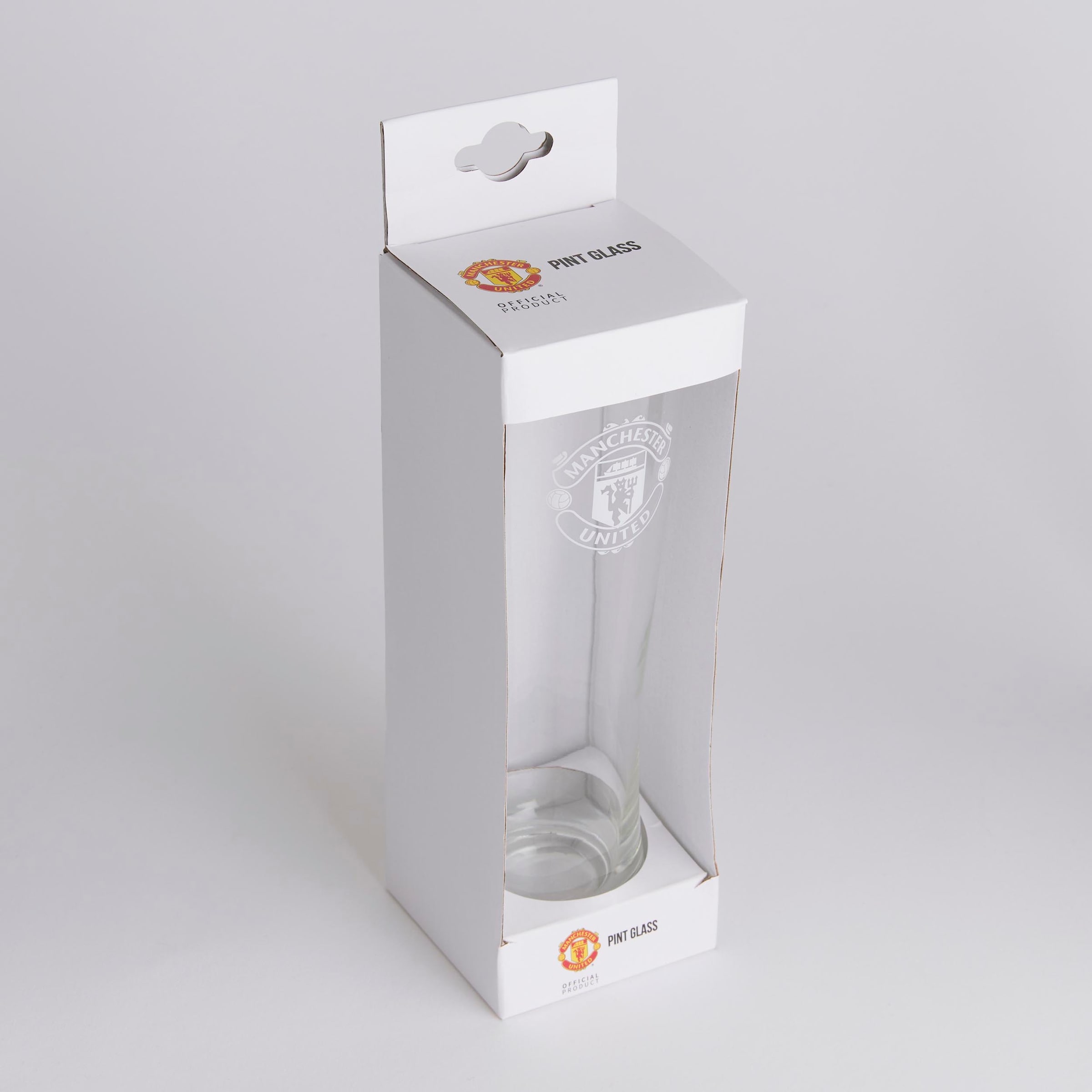 Manchester United Slim Pint Glass Clear Multi Detail [3-4]