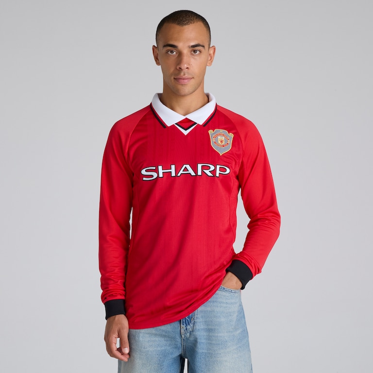 Manchester United Long Sleeve 1999 Champions League Final Shirt Red