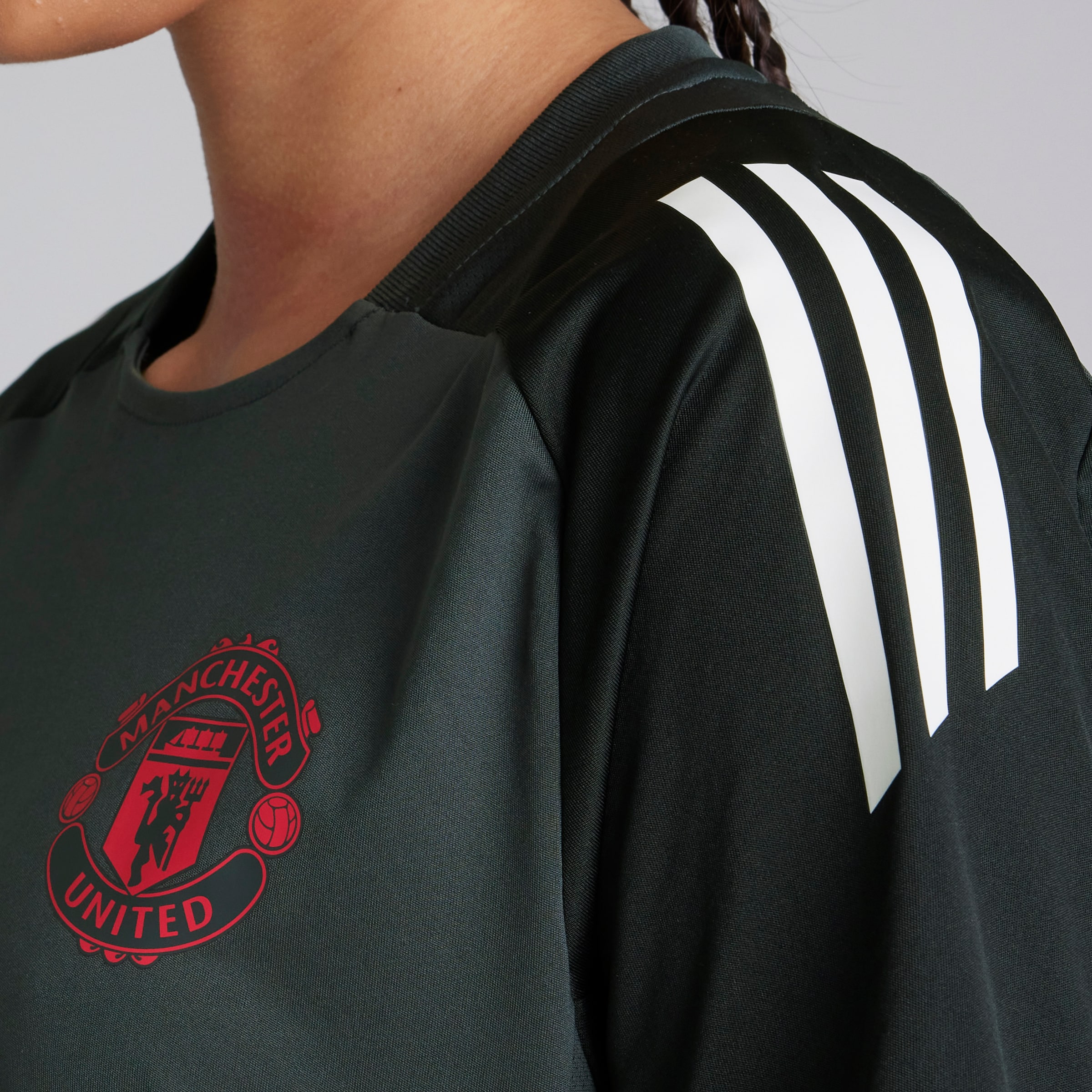 Manchester United European Training Tiro 24 Training Jersey Dark Grey Détail [9-9]