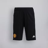 Manchester United x adidas Kids Essentials 3-Stripes Knit Shorts Black