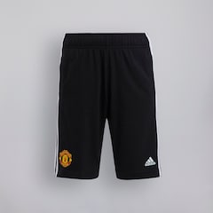 Manchester United x adidas Kids Essentials 3-Stripes Knit Shorts Black