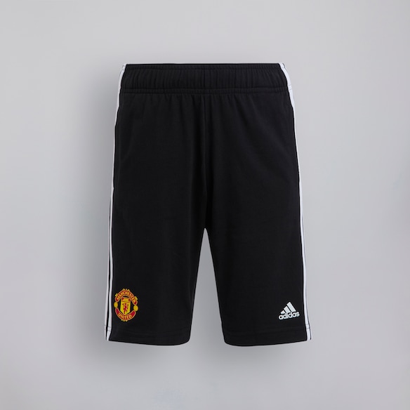 Manchester United x adidas Kids Essentials 3-Stripes Knit Shorts Black Black