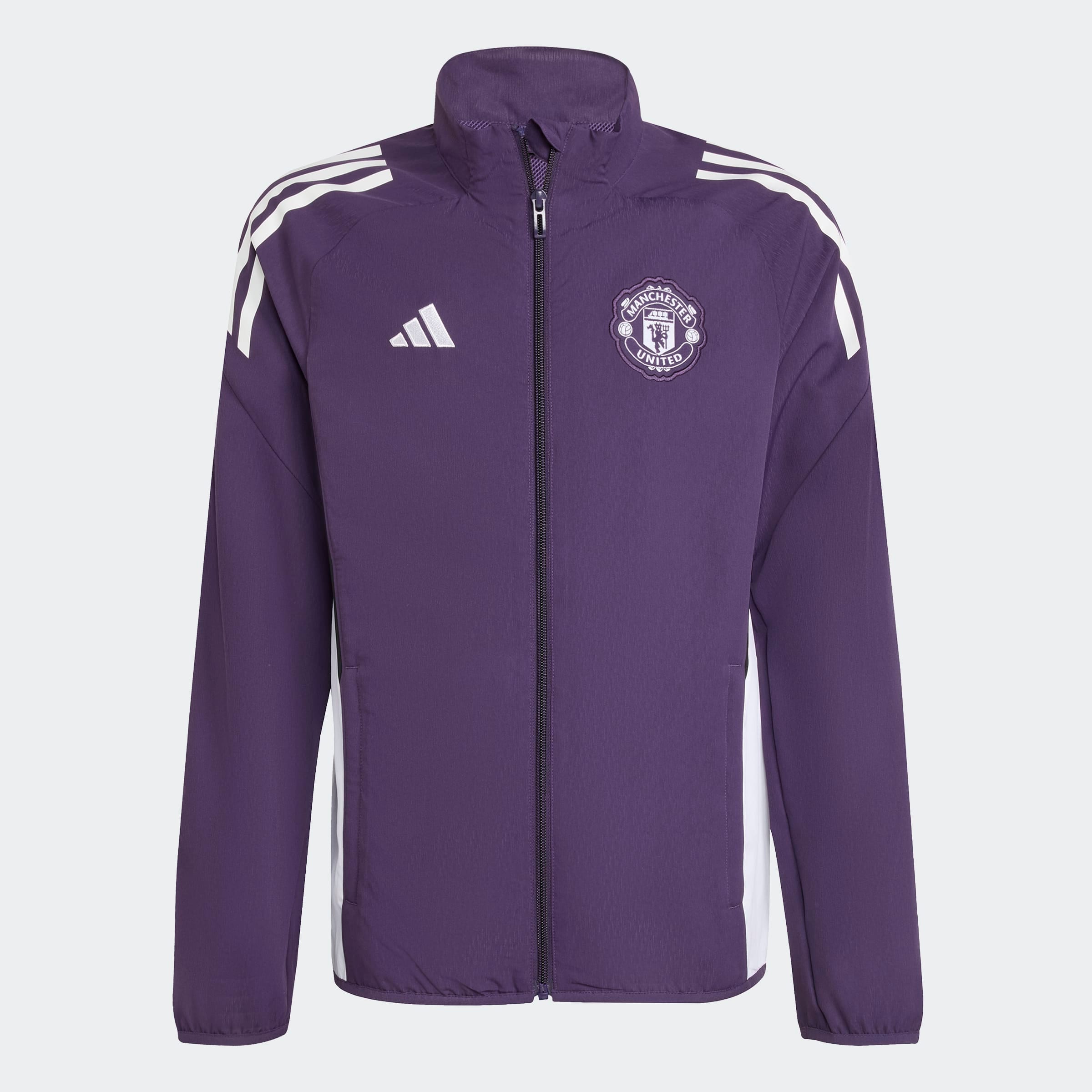 Manchester United Tiro 25 Competition Presentation Jacket Kids Violet Détail [3-8]