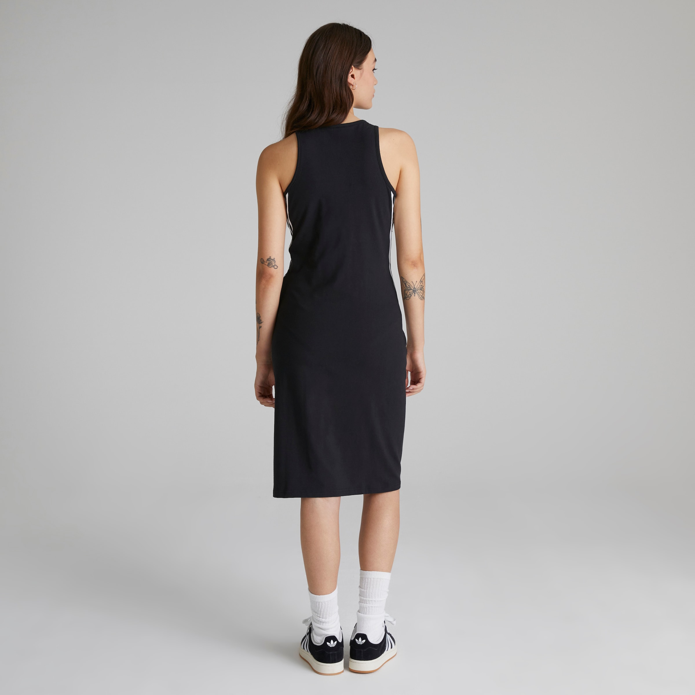 Manchester United x adidas Womens Future Icons 3-Stripes Dress Black Black Detail [2-7]