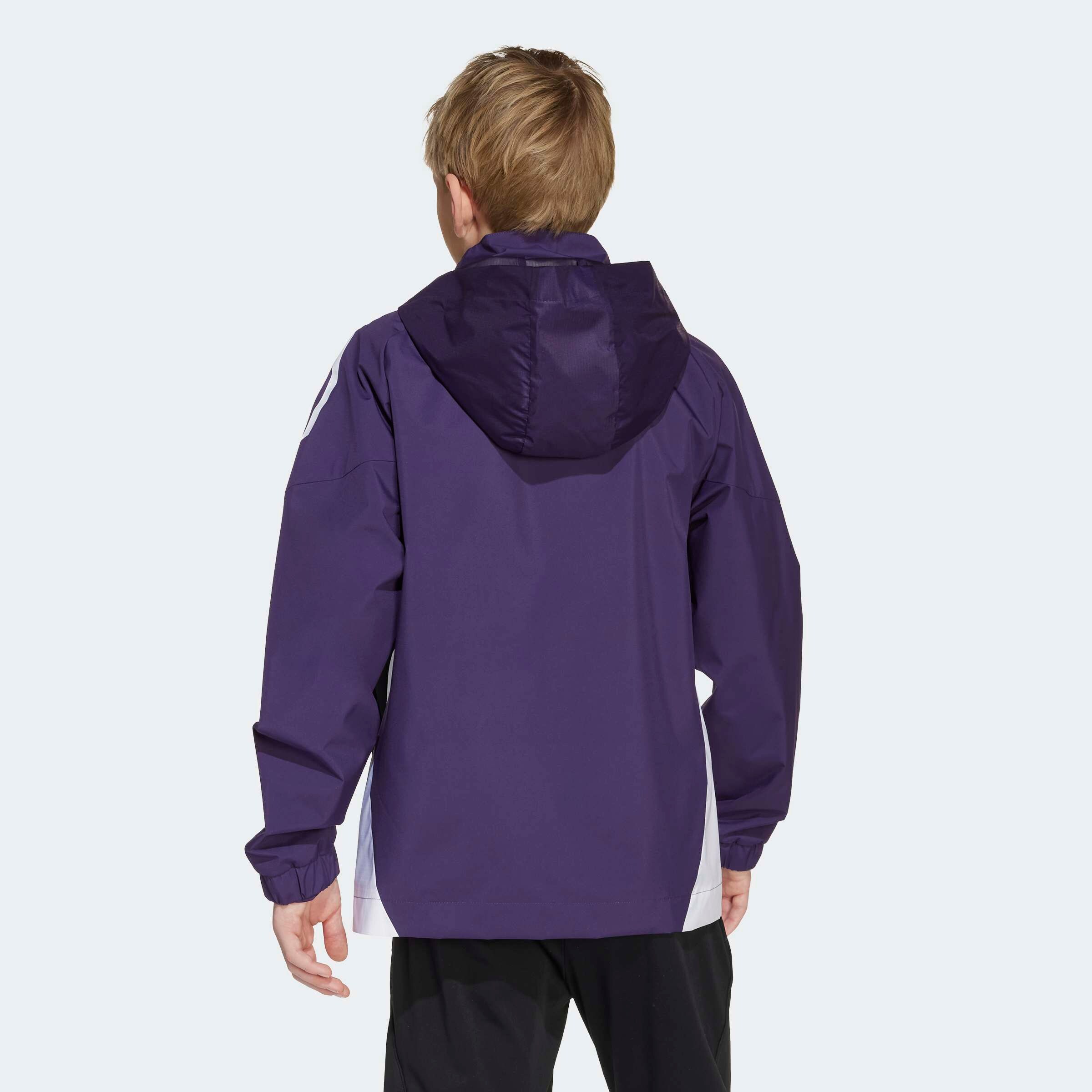 Manchester United Tiro 25 Competition All-Weather Jacket Kids Violet Détail [6-9]