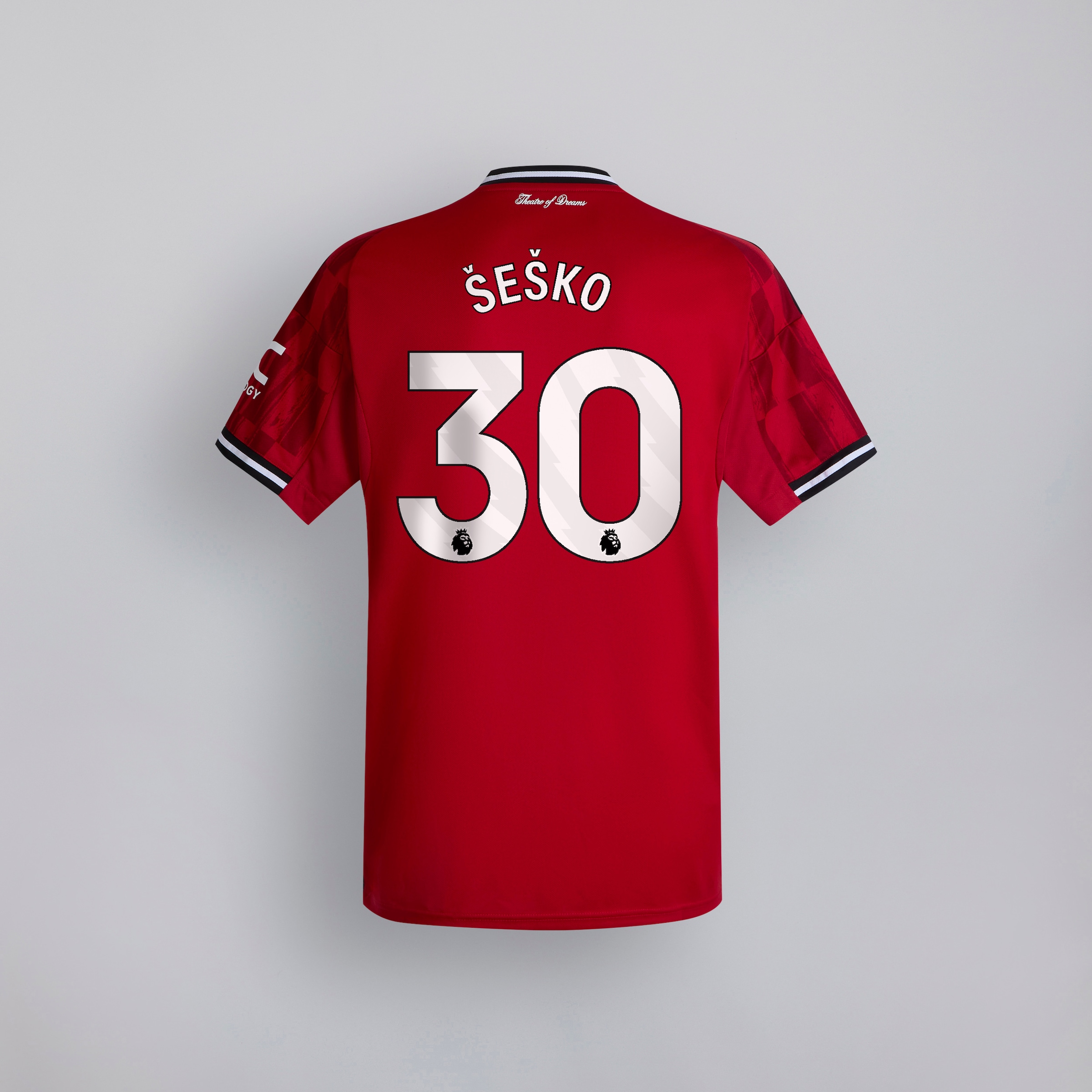 Manchester United 25/26 Home Kids Jersey with Sesko 30 EPL Printing & Badge Red