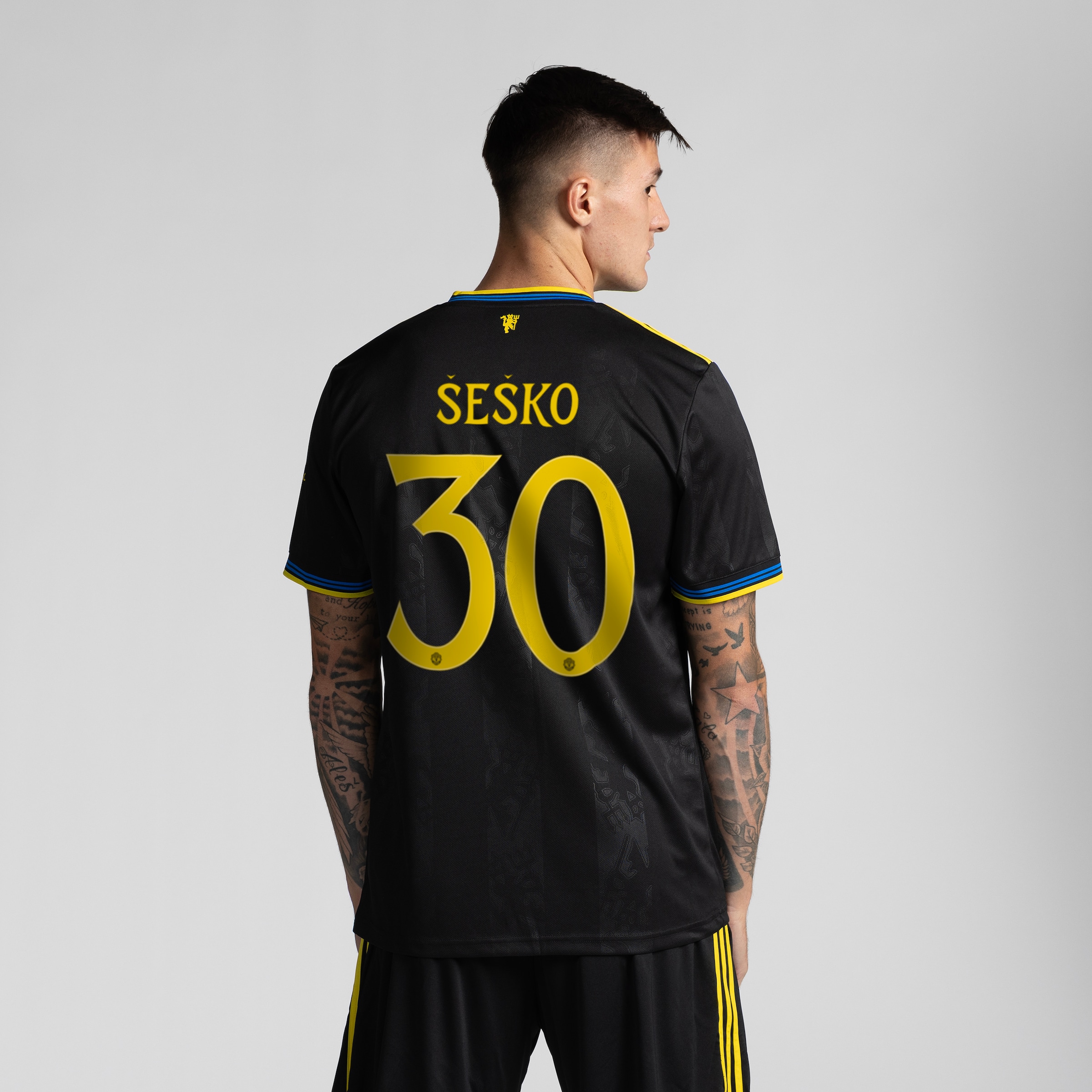 Manchester United 25/26 Third Jersey with Sesko 30 Club Printing Black