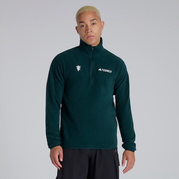 Manchester United x adidas Terrex 1/2-Zip Fleece Jacket Green Verde