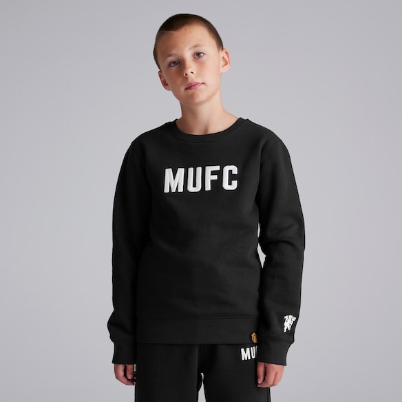 Manchester United Kids MUFC Sweatshirt Black Negro