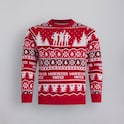 Manchester United Kids Christmas Fairisle Jumper Red