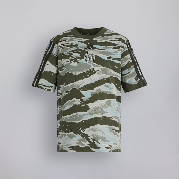 Manchester United x adidas Kids Essentials Camo T-Shirt Green Green