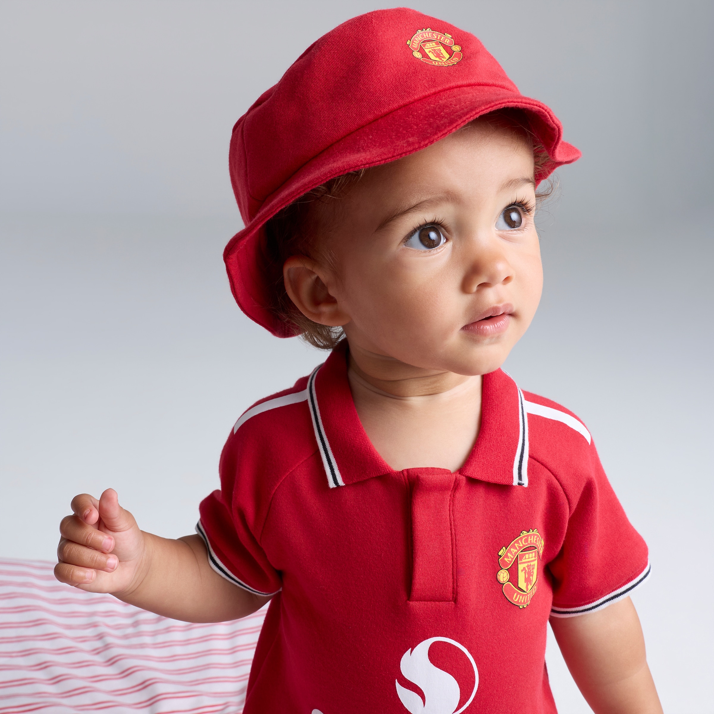 Manchester United Baby 26/27 Home Romper & Bucket Hat Red 红色 细节 [4-5]
