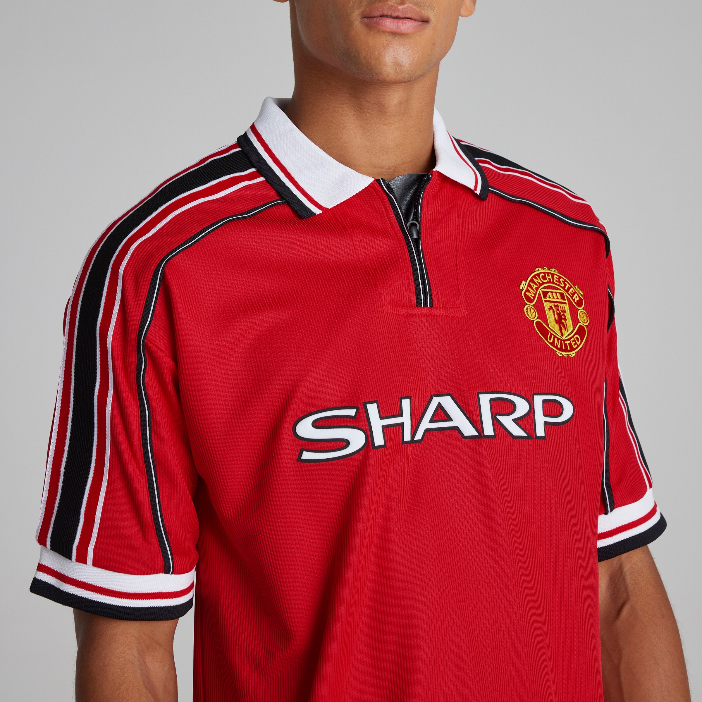 Manchester United 1998-00 Home Shirt Red Rouge Détail [4-6]