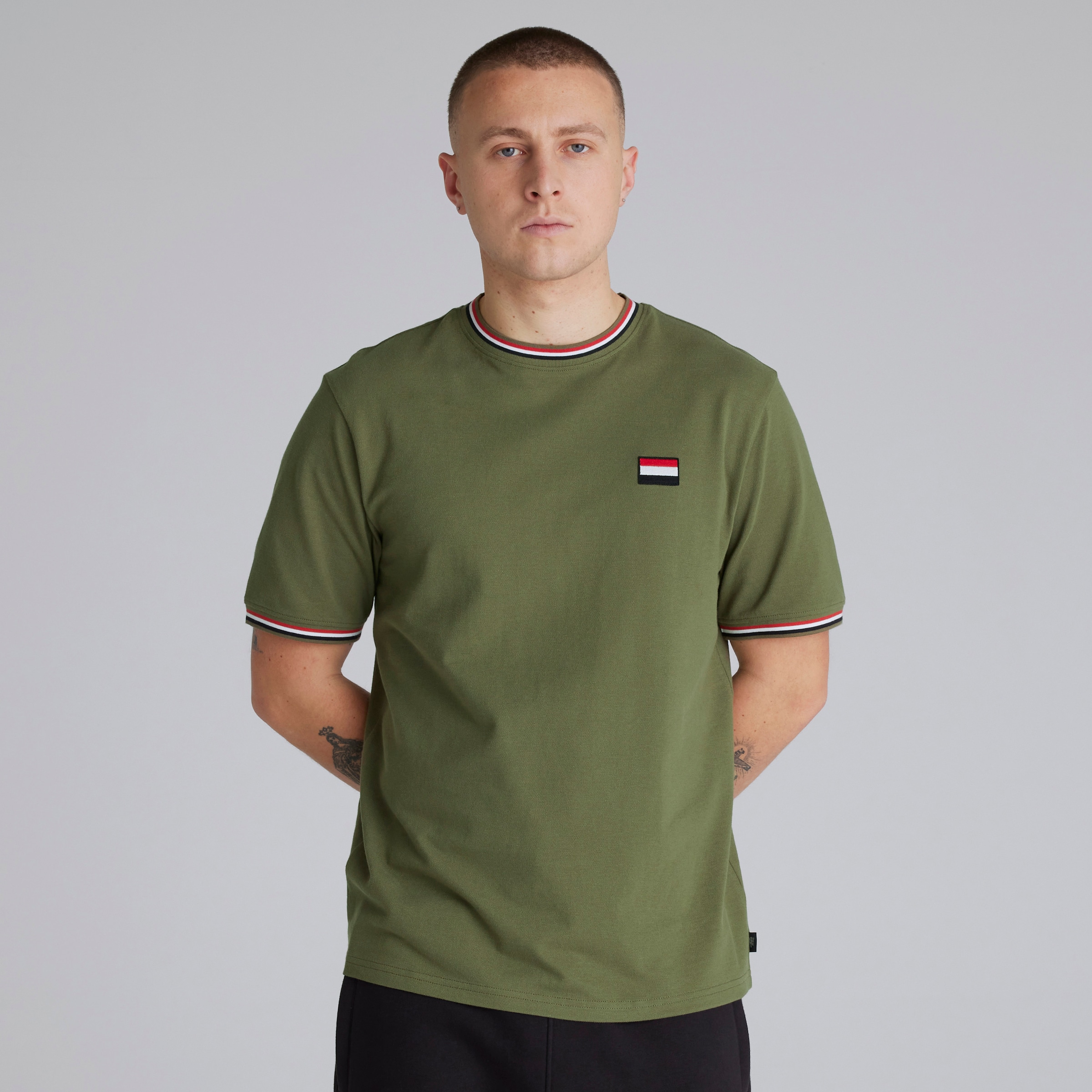 Manchester United Pique T-Shirt Khaki Beige 细节 [1-5]