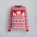 Manchester United Womens Christmas Fairisle Pyjama Red