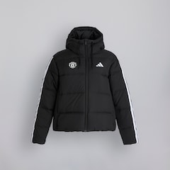Manchester United x adidas Womens Essentials 3-Stripes CLIMAWARM Puffer Jacket Black