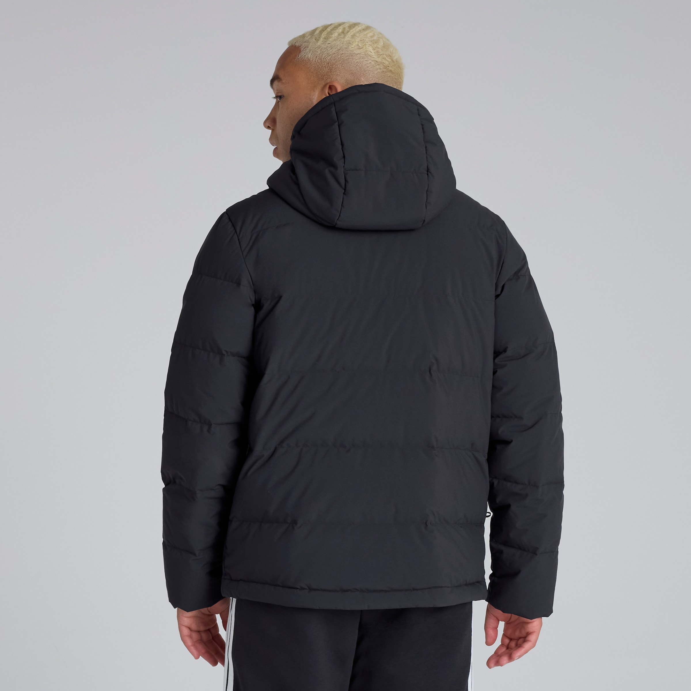 Manchester United x adidas Helionic CLIMAWARM Hooded Down Jacket Black Black Detail [2-6]