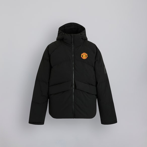 Manchester United x adidas Big Baffle Down Jacket Black Black