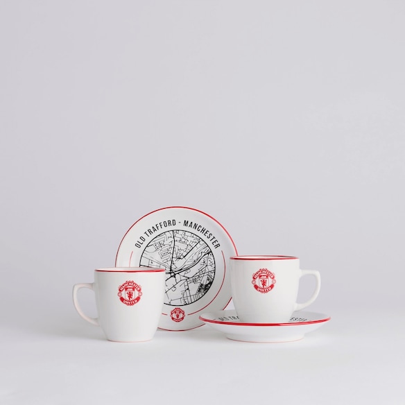 Manchester United Espresso Gift Set White Multi