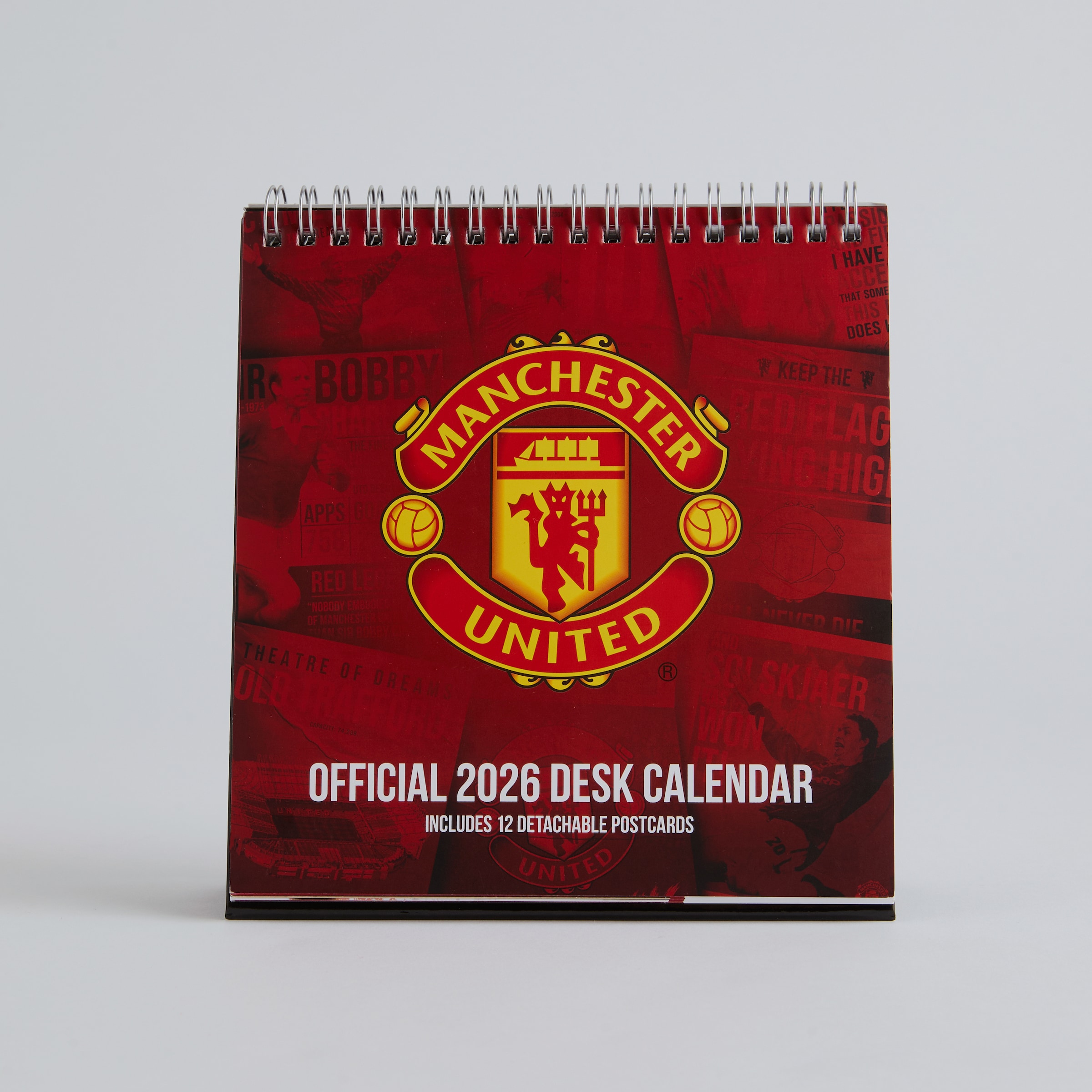 Manchester United 2026 Desk Easel Calendar Red Red