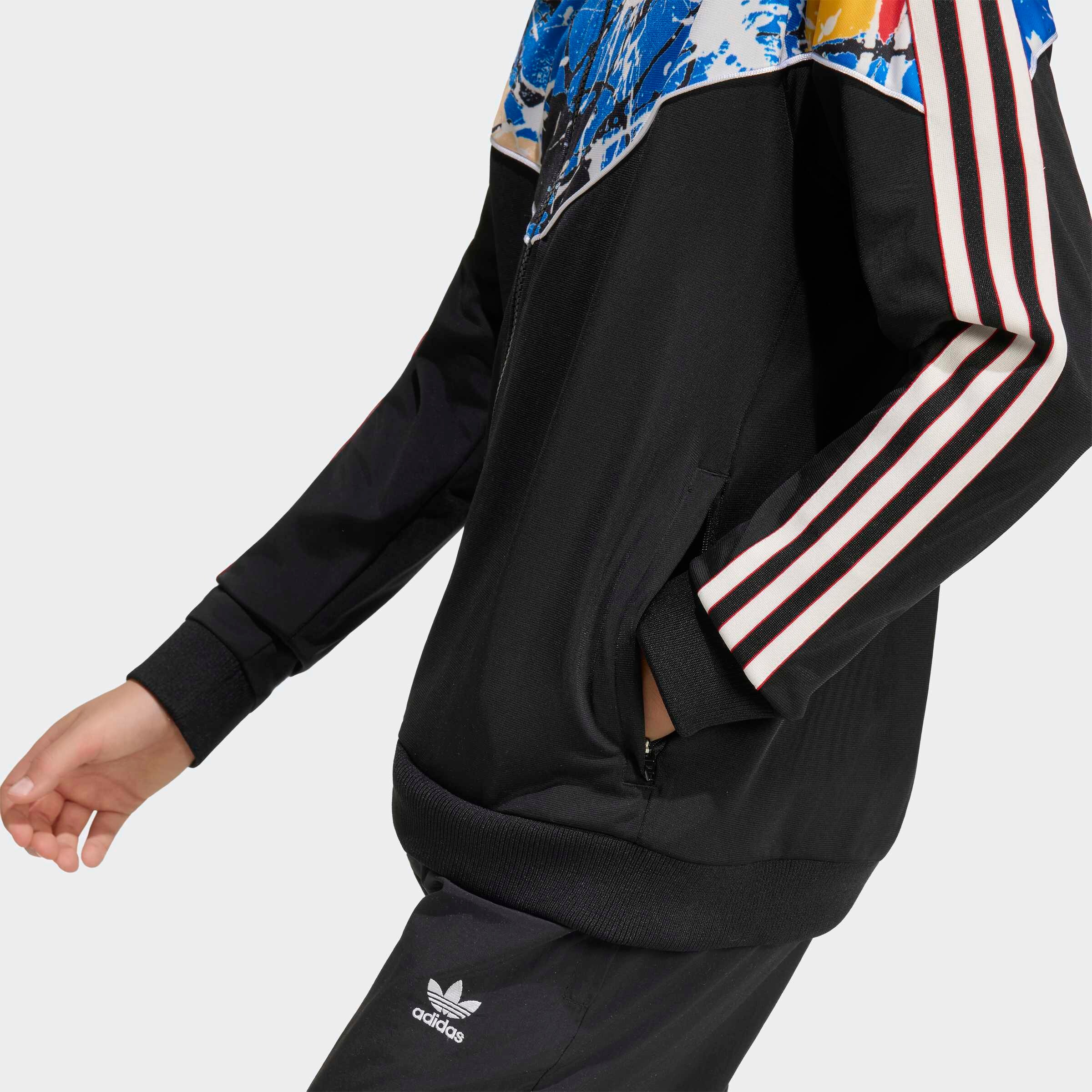 Manchester United x adidas Kids Stone Roses Track Jacket Black Black Detail [7-7]