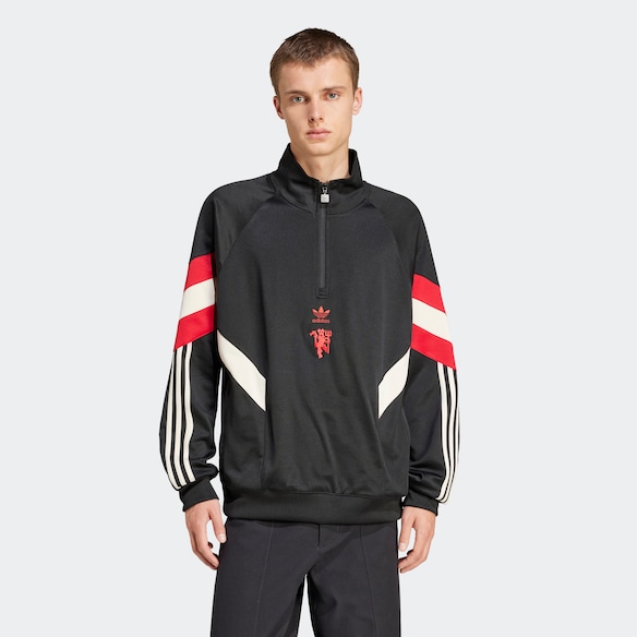 Manchester United Originals Half-Zip Crew Sweatshirt Black