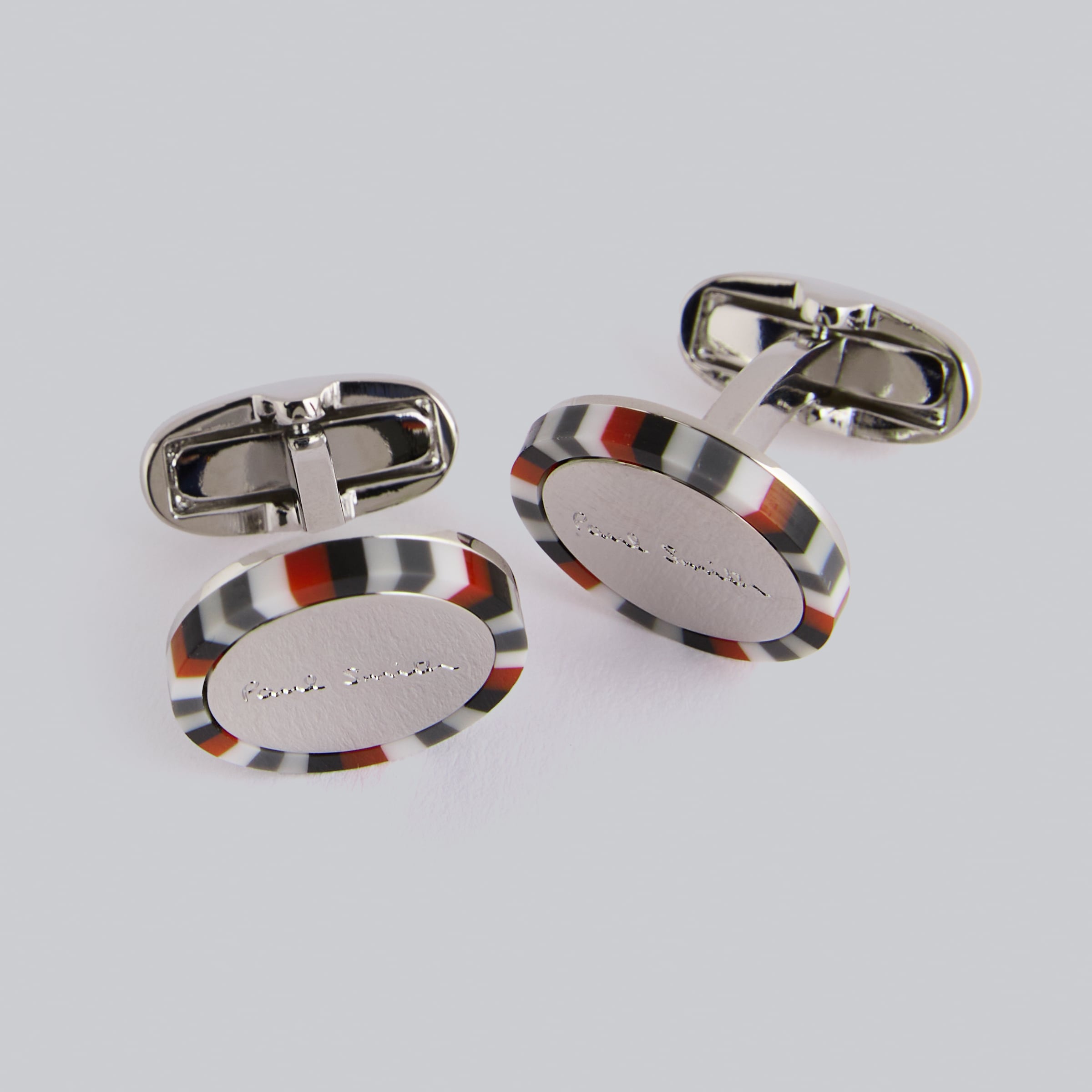 Manchester United x Paul Smith Stripe Edge Cufflinks Multi Multi Detail [5-5]