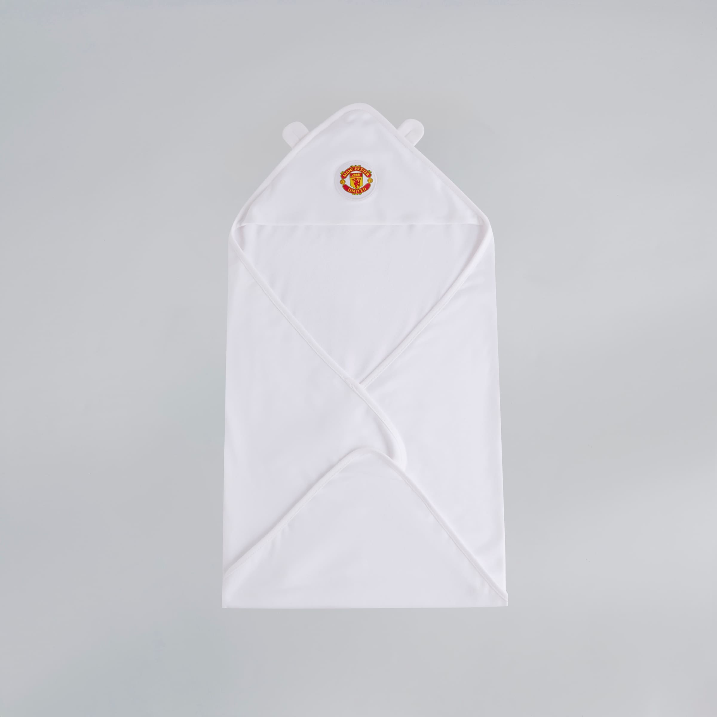 Manchester United Baby Hooded Towel with Devil Horns White White