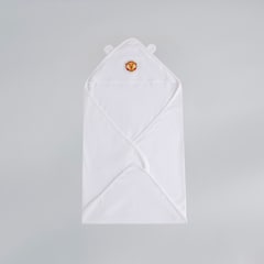 Manchester United Baby Hooded Towel with Devil Horns White