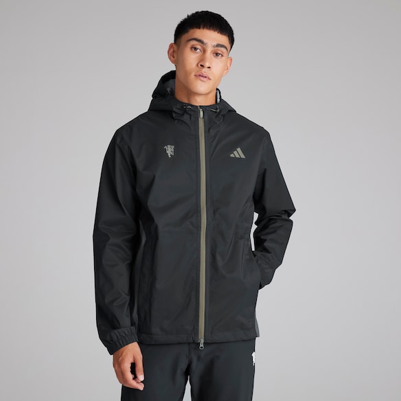Manchester United x adidas Golf RAIN.RDY Jacket Black Black