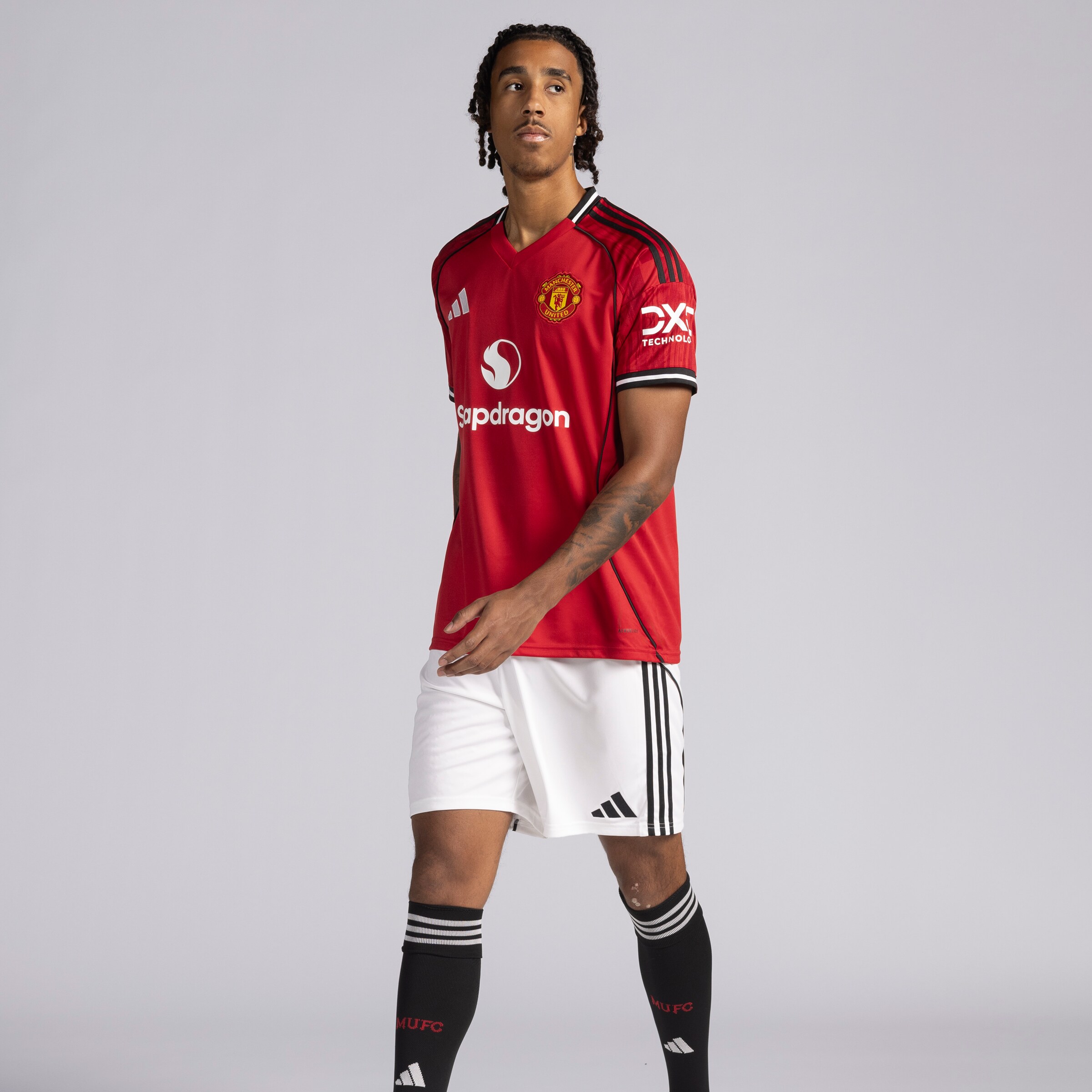 Manchester United 25/26 Home Jersey with Yoro 15 EPL Printing & Badge Red Detail [3-5]
